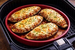 Berenjenas Rellenas con Bechamel Ligera