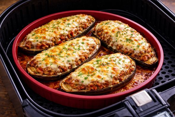 Berenjenas rellenas con bechamel para molde de silicona Frygarra