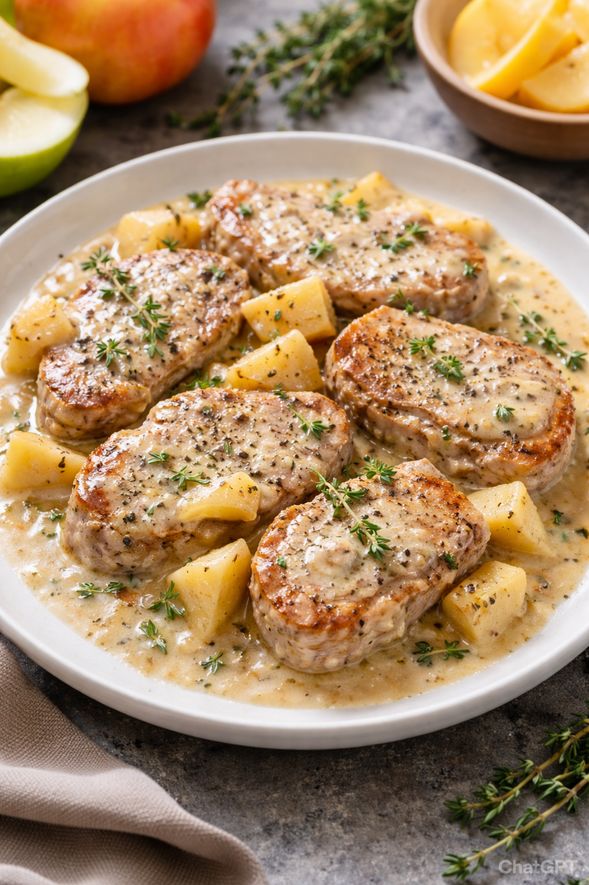 Lomo de cerdo en salsa de manzana y sidra para molde de silicona Frygarra
