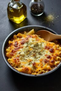 Pasta con Salsa Crujiente