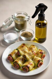 Rollitos de Calabacín con Jamón y Queso