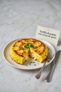Tortilla de Patata con Crema de Queso