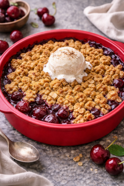 crumble de cereza Crumble de Cereza Cremoso para molde de silicona Frygarra