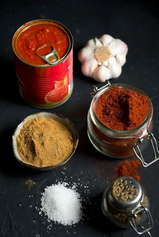 Salsa de tomate y especias