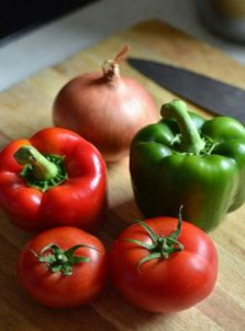 Verdura para la receta pollo en salsa cremosa