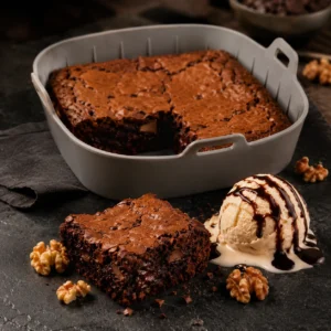 Brownie en air fryer: la receta perfecta con molde de silicona