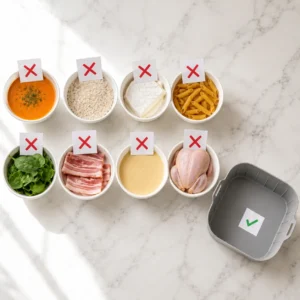 Qué no se puede cocinar en el air fryer: la lista completa con explicaciones