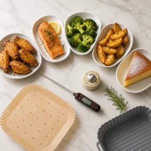 Temperatura air fryer: tabla completa de tiempos y grados para 30 alimentos